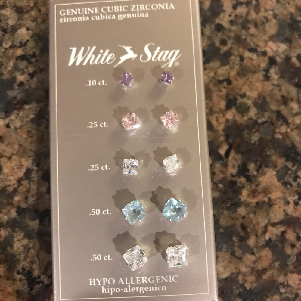 NWT Cubic earring set!